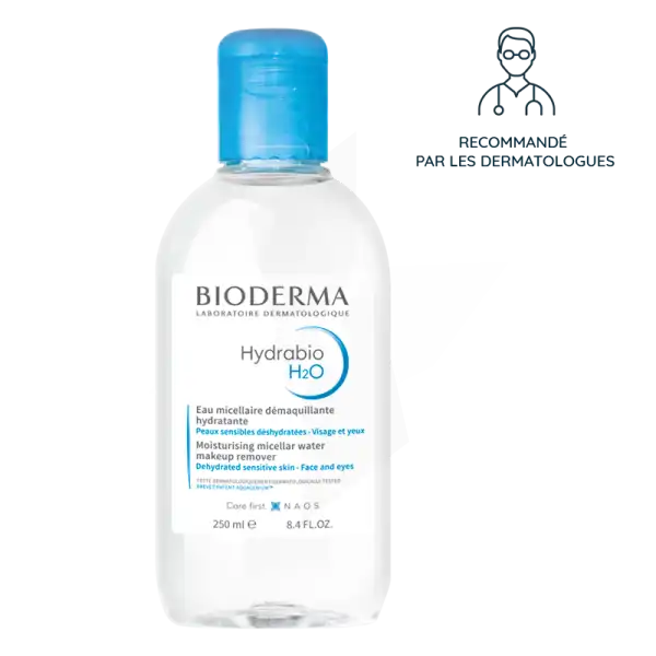 Bioderma Hydrabio H2o Eau Micellaire Nettoyante Démaquillante Hydratante 250ml