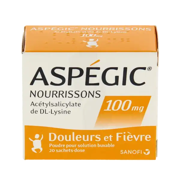 Aspegic Nourrissons 100 Mg, Poudre Pour Solution Buvable En Sachet-dose