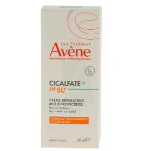 Avène Eau Thermale Cicalfate + Spf50 + Crème Réparatrice Mutlti-protectrice Flacon Pompe De 30 Ml