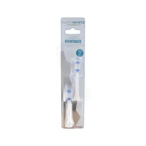 Biosynex Superwhite Brush Recharge Brosse à Dents Sonique Blanche B/2