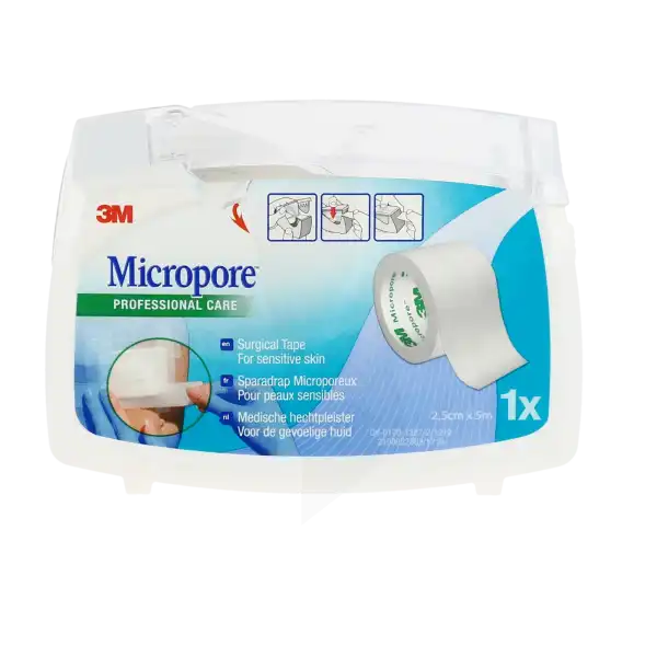 Micropore Sparadrap Microporeux 25mmx5m DÉvidoir