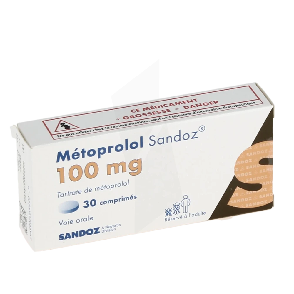 Metoprolol Sandoz 100 Mg, Comprimé