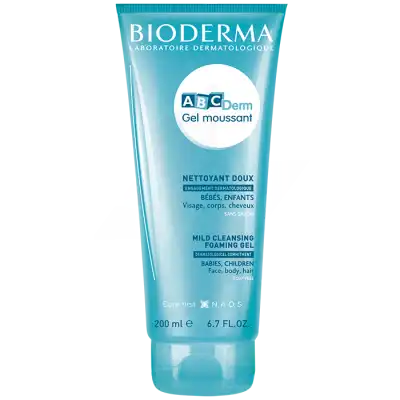 Bioderma Abcderm Gel Moussant Nettoyant Doux Bébé Visage & Corps 200ml à Saint-Pierre-des-Corps