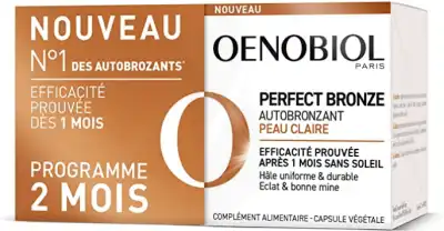 Oenobiol Pefect Bronz Caps Autobronzant Peau Claire 2pots/30 à Paris