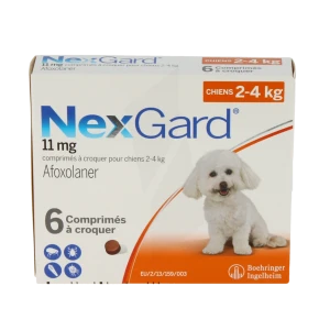 Nexgard 11 Mg Comprimes A Croquer Pour Chiens 2 - 4 Kg, Comprimé à Croquer