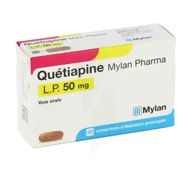Quetiapine Viatris Lp 50 Mg, Comprimé à Libération Prolongée à TOULON