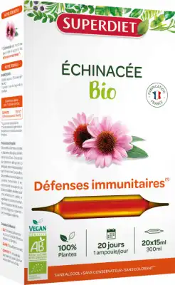 Superdiet Echinacée Bio Solution Buvable 20 Ampoules/15ml à VALENCE