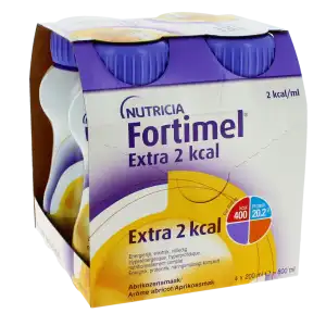 Fortimel Extra 2 Kcal Nutriment Abricot 4 Bouteilles/200 Ml à BARCARÈS (LE)