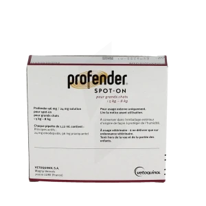 Profender Spot-on Solution Externe Grand Chat 2pipettes/1,12ml