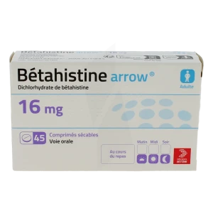 Betahistine Arrow 16 Mg, Comprimé Sécable