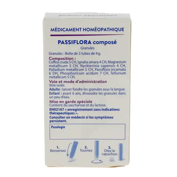 Boiron Passiflora Compose Granules 3tube De 4g