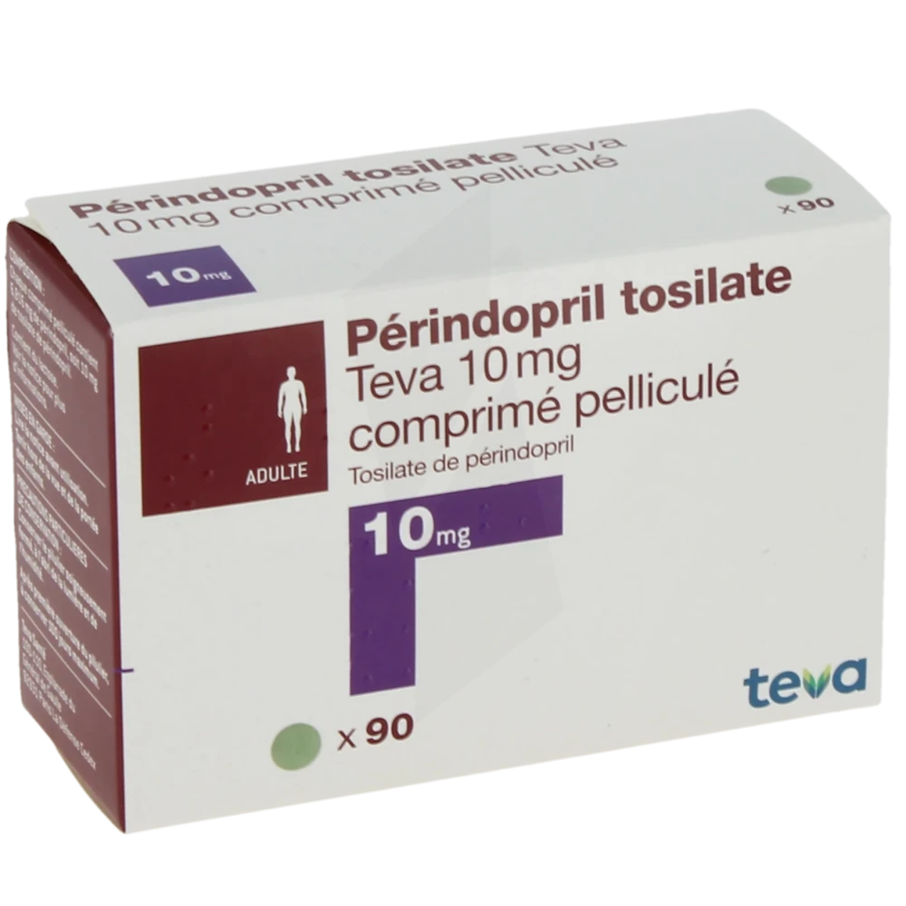 Perindopril Tosilate Teva 10 Mg, Comprimé Pelliculé