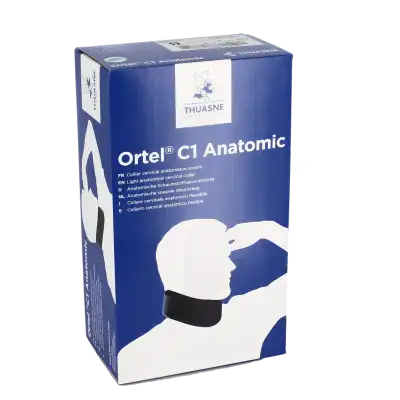 Thuasne Ortel C1 Anatomic - Collier cervical avec housse - Marine 11cm T1