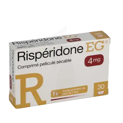 Risperidone Eg 4 Mg, Comprimé Pelliculé Sécable à CHASSE SUR RHÔNE