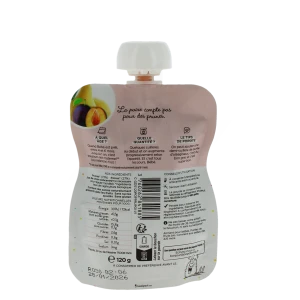 Popote Prunes &amp; Poire Bio Gourde De 120 G