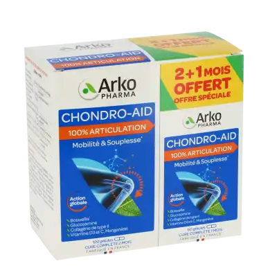 Chondro-aid 100% Articulations 2 Mois + 1 Offert 180 Gélules à Chaumontel