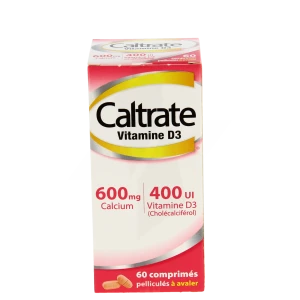 Caltrate Vitamine D3 600 Mg/400 Ui, Comprimé Pelliculé