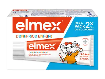 Elmex Enfant Dentifrice 3-6 Ans 2t/50ml à PODENSAC