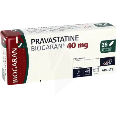 Pravastatine Biogaran 40 Mg, Comprimé Pelliculé à Agen