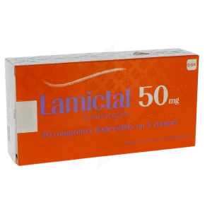 Lamictal 50 Mg, Comprimé Dispersible Ou à Croquer