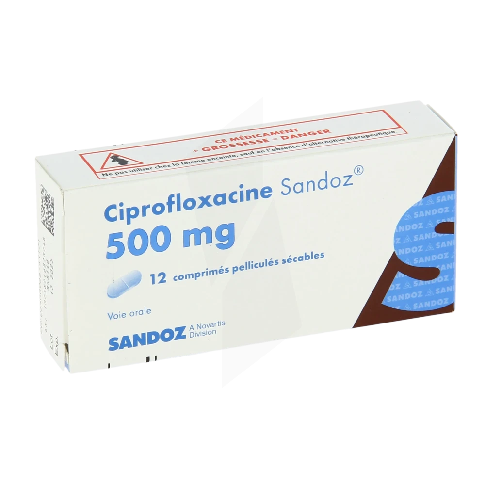 Ciprofloxacine Sandoz 500 Mg, Comprimé Pelliculé Sécable