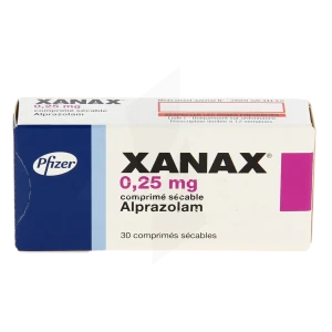 Xanax 0,25 Mg, Comprimé Sécable