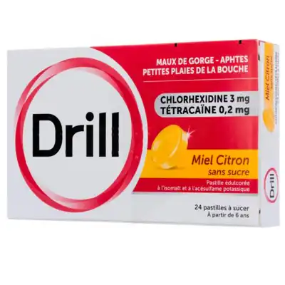 Drill Miel Citron Sans Sucre, Pastille édulcorée à L'isomalt Et à L'acésulfame Potassique à BARCARÈS (LE)