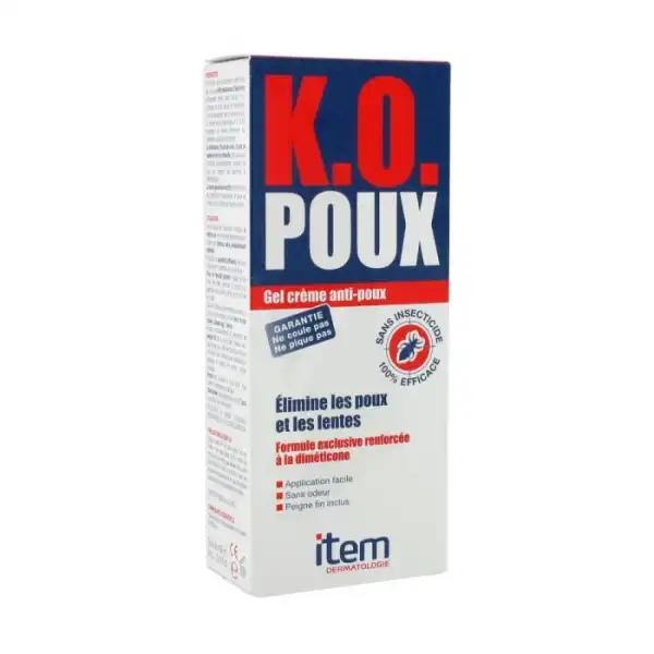 Item K.o. Poux Gel Crème Anti-poux 100ml+peigne Fin