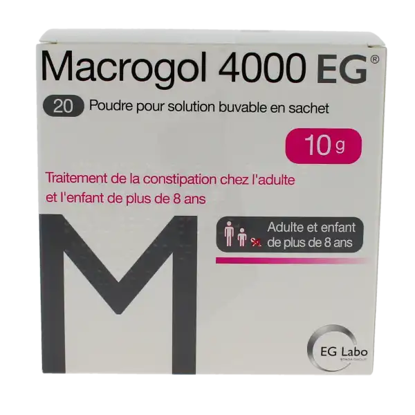 Macrogol 4000 Eg 10 G, Poudre Pour Solution Buvable En Sachet
