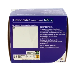 FlavonoÏdes Viatris Conseil 500 Mg Cpr Pell Plq/120