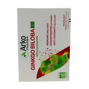 Arkofluide Bio Ultraextract Solution Buvable Mémoire Concentration 20 Ampoules/10ml