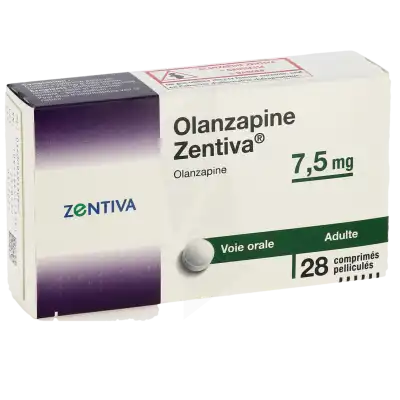 Olanzapine Zentiva 7,5 Mg, Comprimé Pelliculé à FLEURANCE