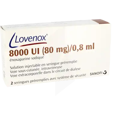 Lovenox 8 000 Ui (80 Mg)/0,8 Ml, Solution Injectable En Seringue Préremplie à CHAMPAGNOLE