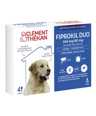 Fiprokil Duo 268mg/80mg Solution Pour Spot-on Grands Chiens 20-40kg 4 Pipettes/2.68ml à CHAMPAGNOLE