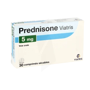 Prednisone Viatris 5 Mg, Comprimé Sécable