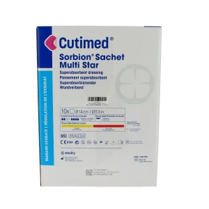 Cutimed Sorbion Multistar Pans Superabsorbant Diam 14cm B/10
