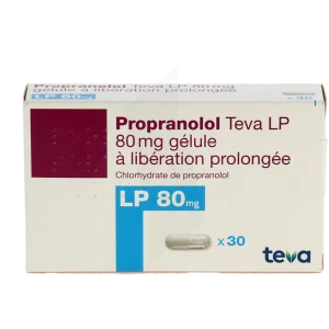 Propranolol Teva L P 80 Mg, Gélule à Libération Prolongée