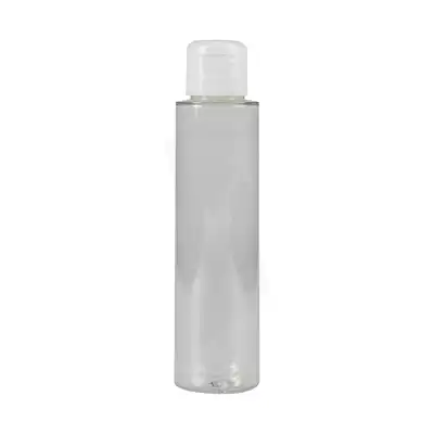 Flacon PET transparent avec capsule service blanche 100ml