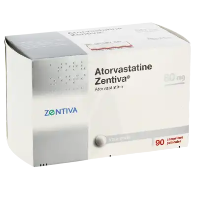 Atorvastatine Zentiva 80 Mg, Comprimé Pelliculé à CHENÔVE