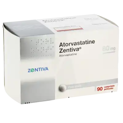 Atorvastatine Zentiva 80 Mg, Comprimé Pelliculé à Bordeaux