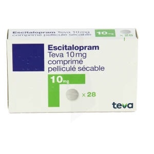 Escitalopram Teva 10 Mg, Comprimé Pelliculé Sécable