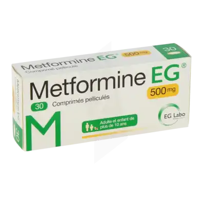Metformine Eg 500 Mg, Comprimé Pelliculé à NOROY-LE-BOURG
