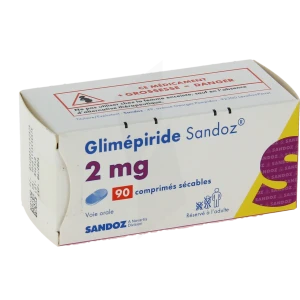 Glimepiride Sandoz 2 Mg, Comprimé Sécable