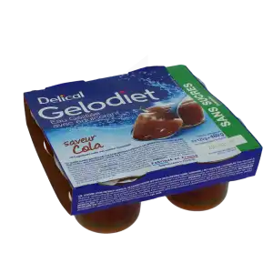 Gelodiet Eau Gélifiée édulcorée Cola 4pots/120g à Vétraz-Monthoux