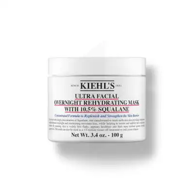 Kiehl’s Ultra Facial Overnight Rehydrating Mask With 10,5% Squalane Masque De Nuit Réhydratant Concentré à 10,5% De Squalane Pot/100g à Pont à Mousson