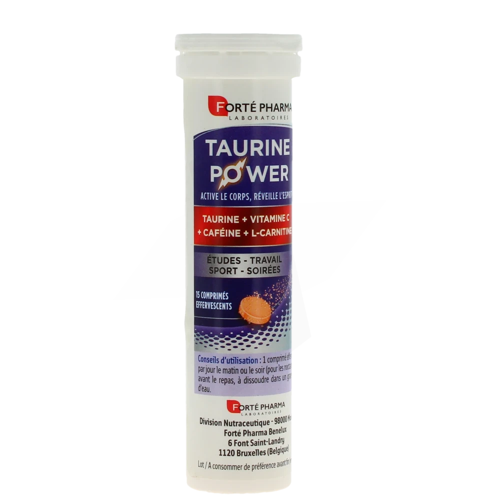 Energie Taurine Power Comprimé Effervescent Tube De 15