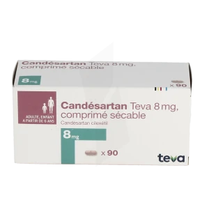 Candesartan Teva 8 Mg, Comprimé Sécable