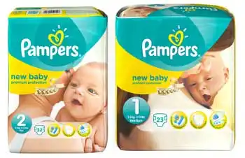 Pampers New Baby Premium Protection, Taille 2, 3 Kg à 6 Kg, Sac 32 à LA-RIVIERE-DE-CORPS