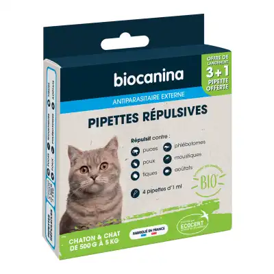 Biocanina Pipettes Repulsives Chat Bio