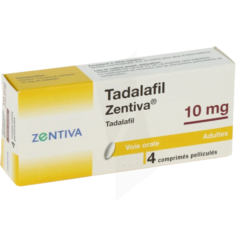 Tadalafil Zentiva 10 Mg, Comprimé Pelliculé